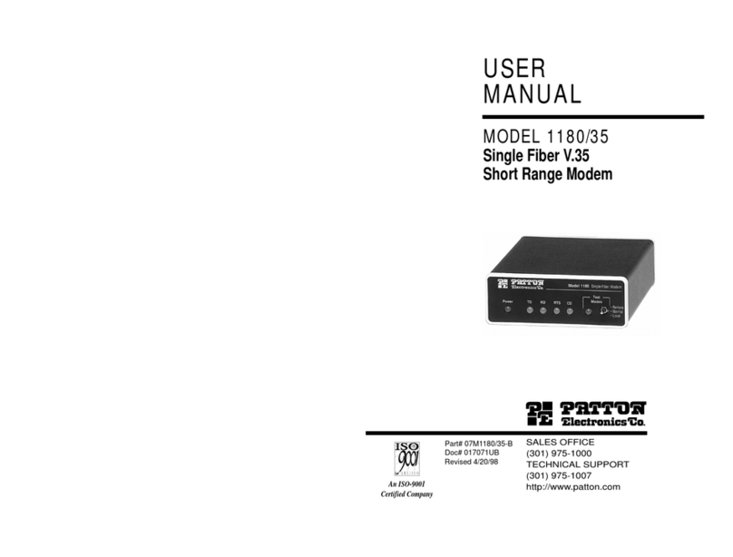 Patton electronics 1180/35 user manual