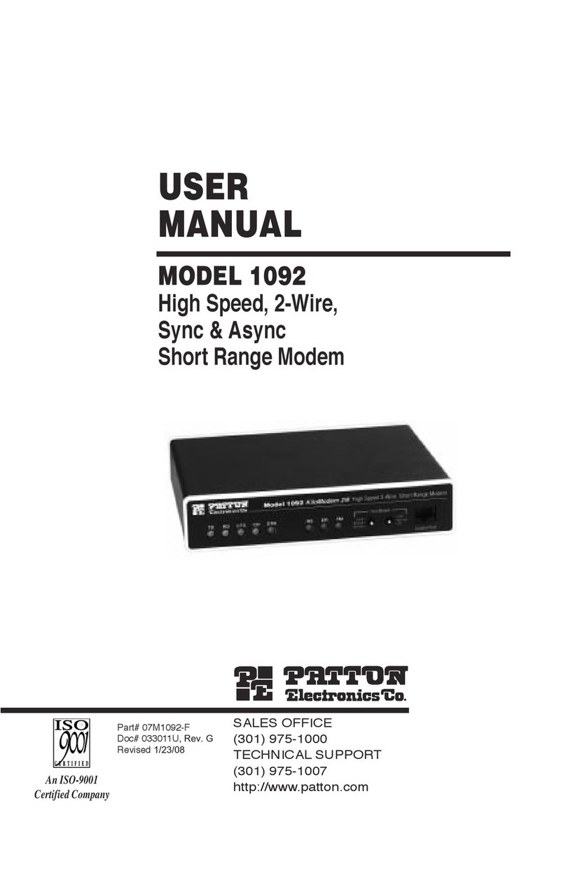 Patton electronics 1092 user manual