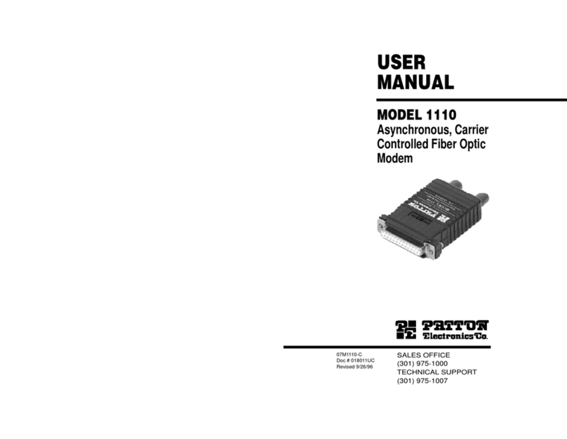 Patton electronics 1110 user manual