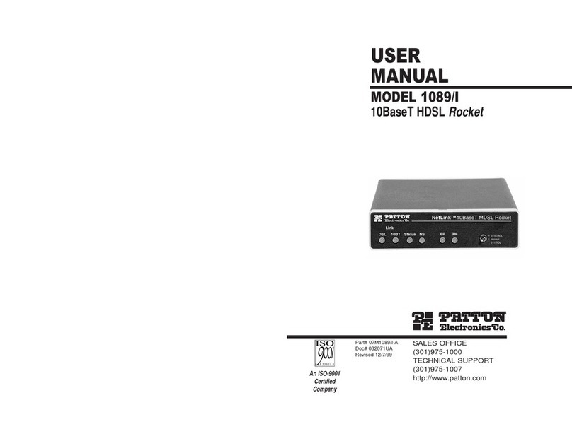 Patton electronics 1089/I User manual