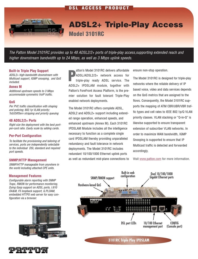 Patton electronics 3101RC User manual