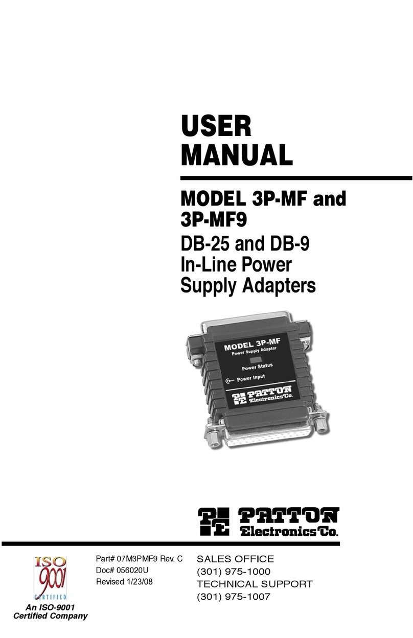 Patton electronics 3P-MF User manual