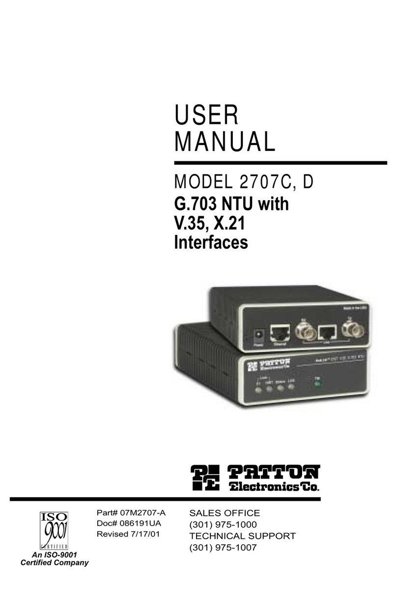 Patton electronics NetLink 2707C User manual