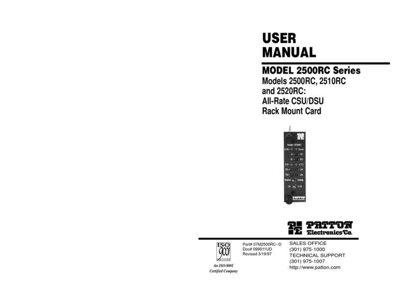Patton electronics 2500RC User manual