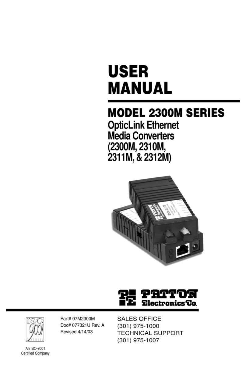 Patton electronics 2310M User manual