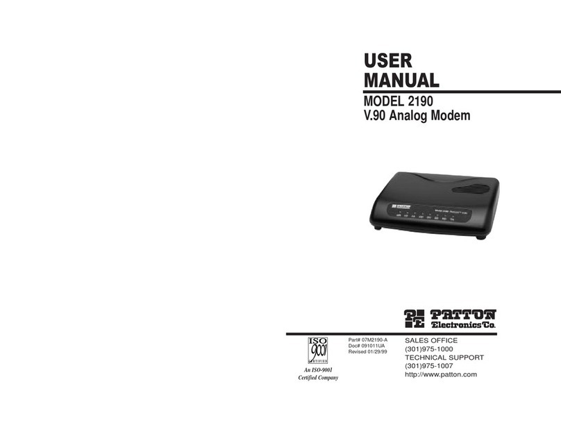 Patton electronics 2190 User manual