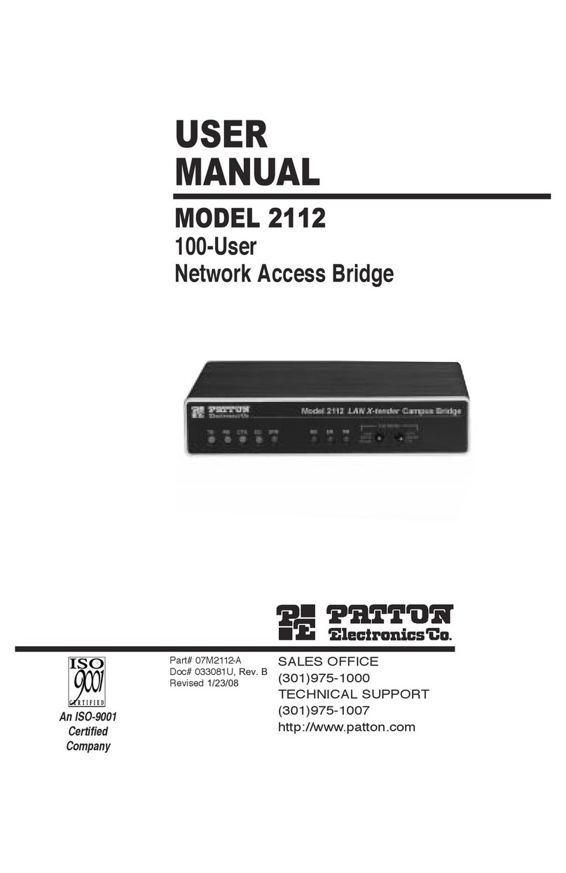 Patton electronics 2112 User manual