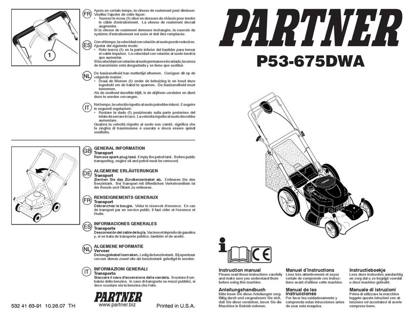 Partner P53-675DWA instruction manual