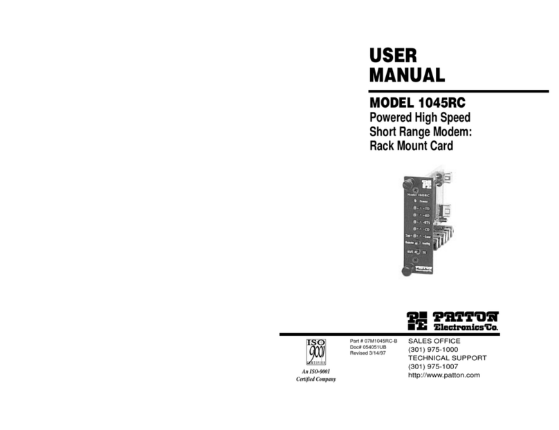 Patton electronics 1045RC User manual