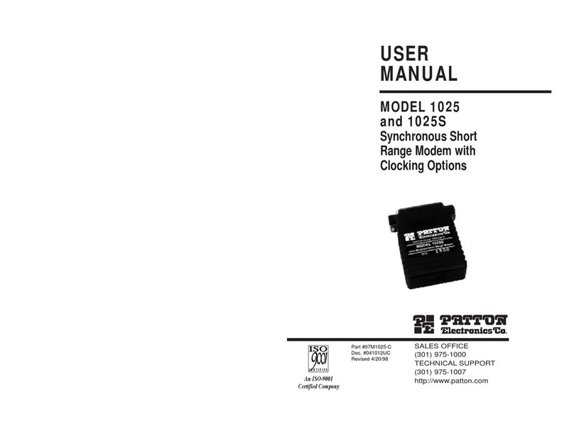 Patton electronics 1025 user manual