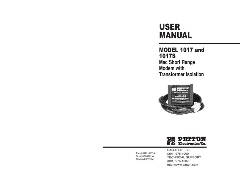 Patton electronics 1017 User manual