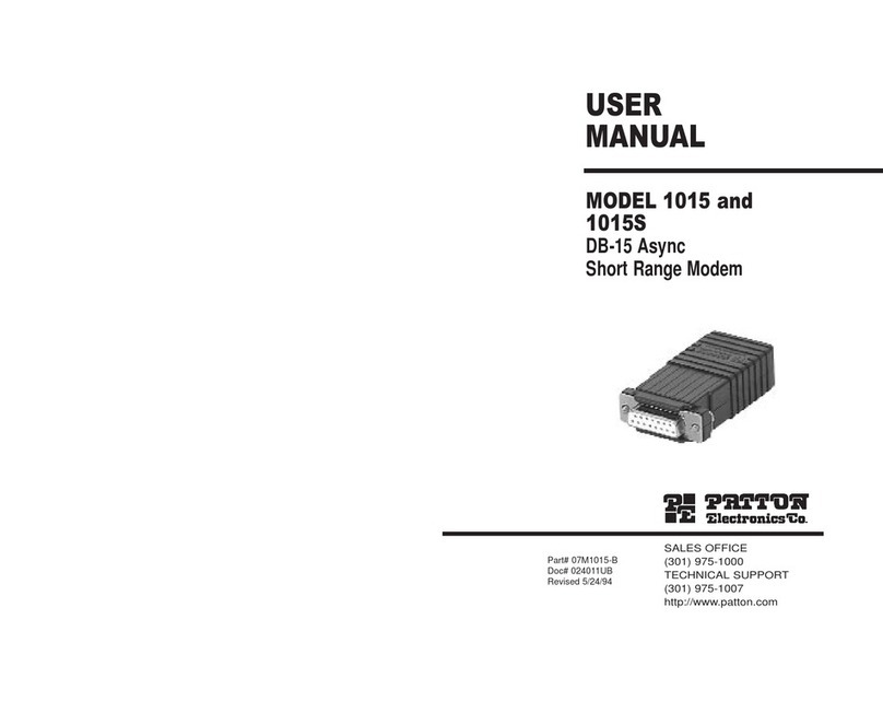Patton electronics 1015 user manual