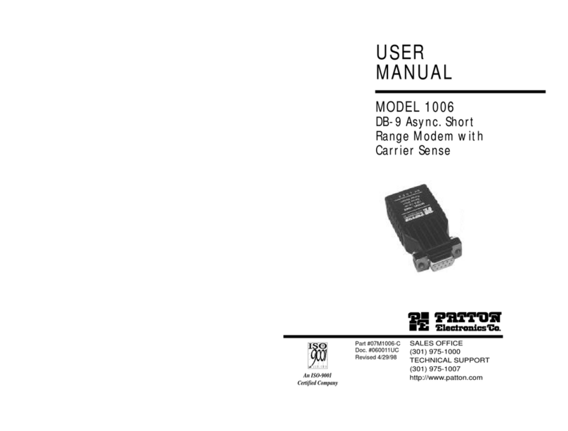 Patton electronics 1006 user manual