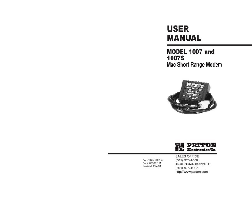 Patton electronics 1007 user manual