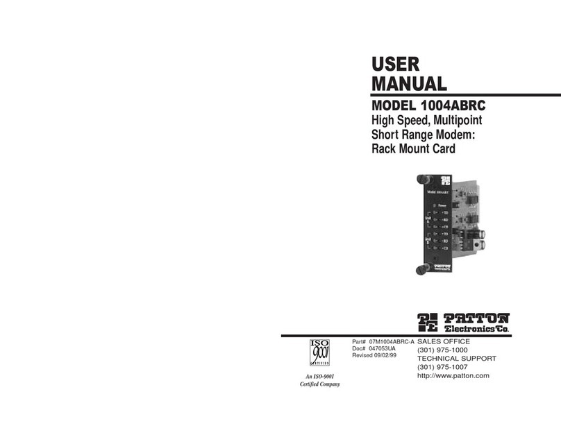 Patton electronics 1004ABRC User manual
