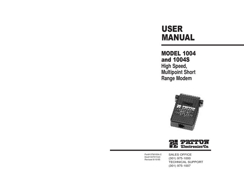 Patton electronics 1004 user manual