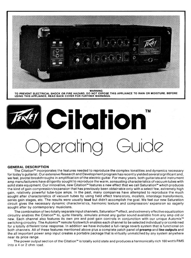 Peavey Citation operating guide