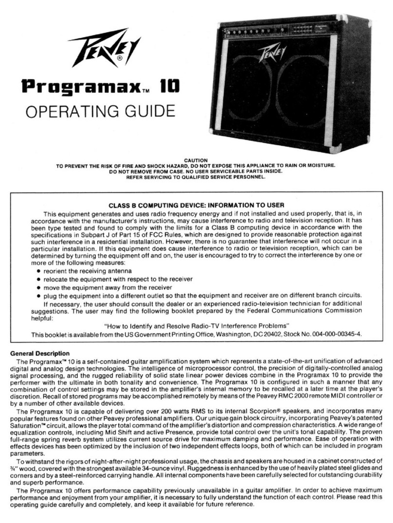 Peavey Programax 10 User manual