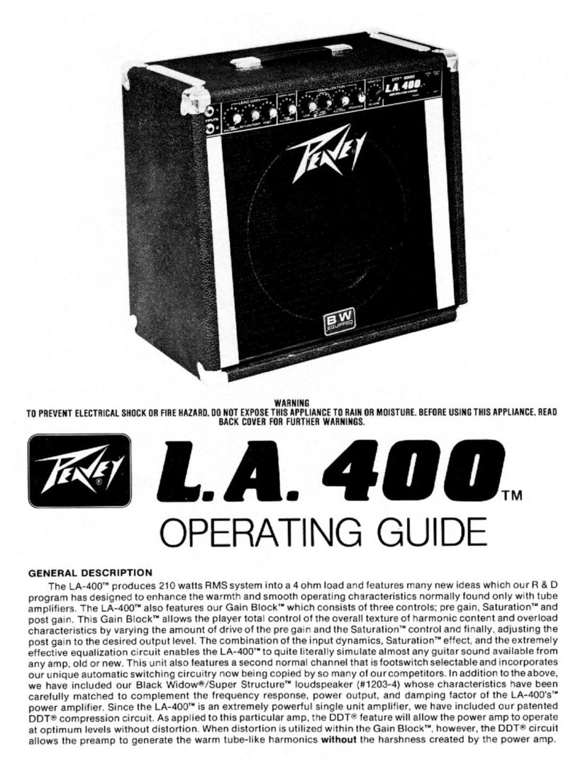 Peavey L.A. 400 operating guide