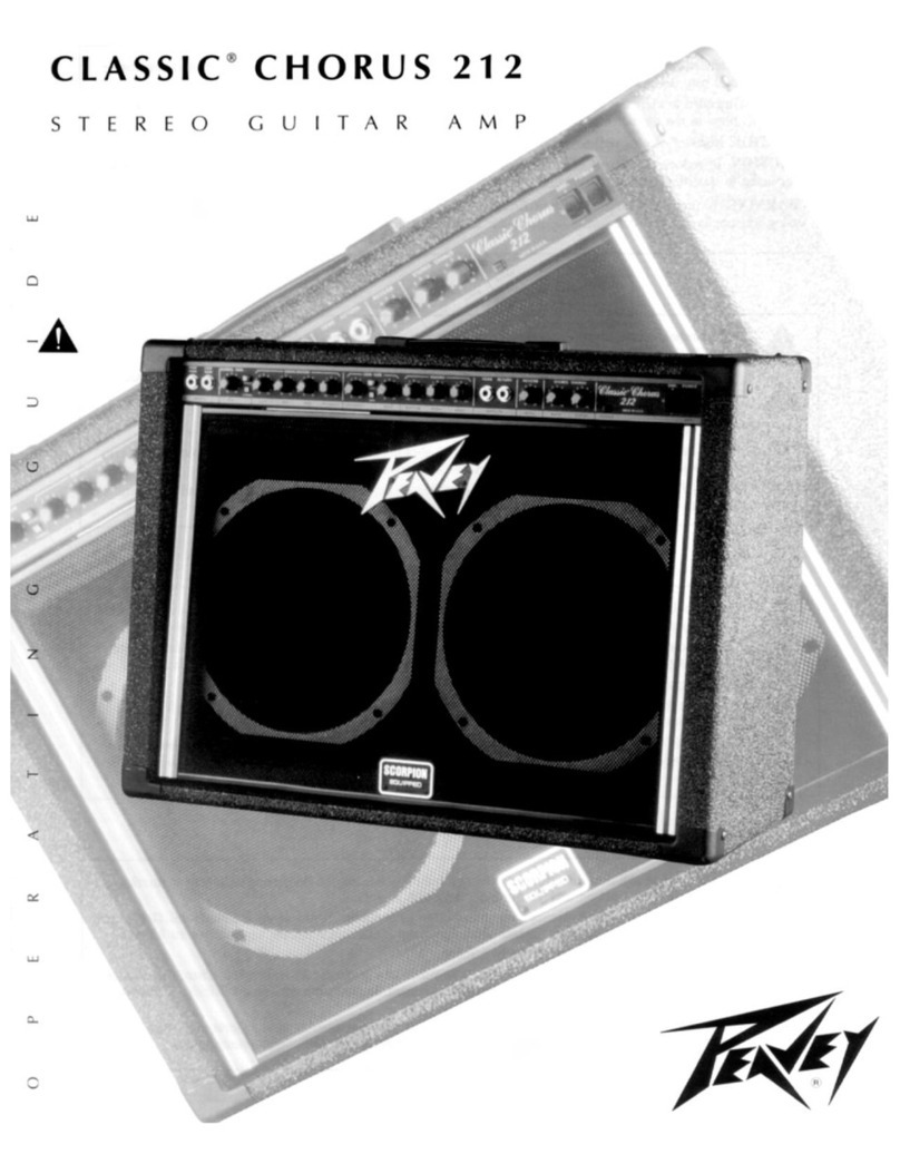 Peavey Transtube Series 212 EFX Specification sheet