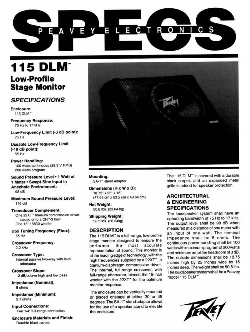 Peavey 115 DLM User manual