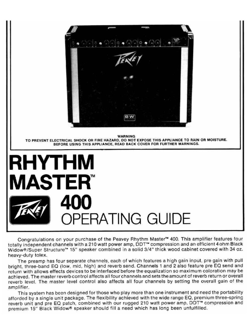 Peavey RHYTHM MASTER 400 User manual