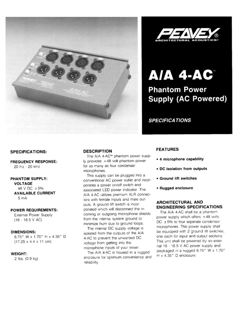 Peavey A/A 4-AC Specification sheet
