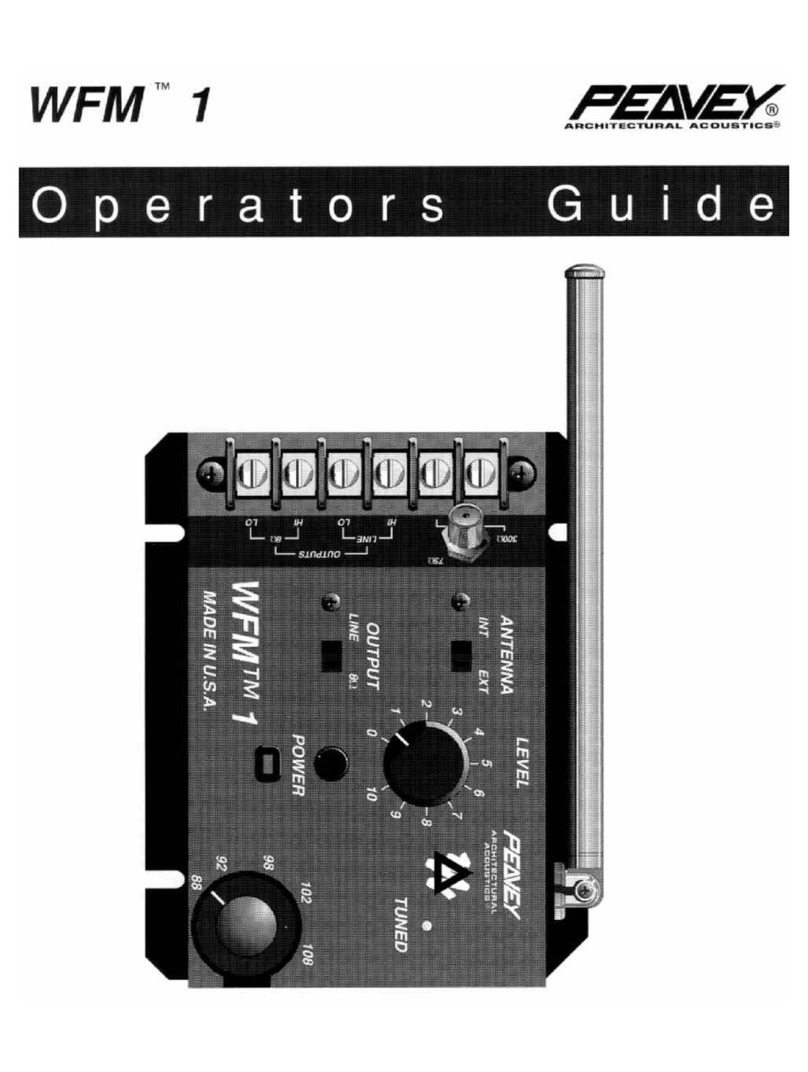 Peavey WFM 1 Operator's guide