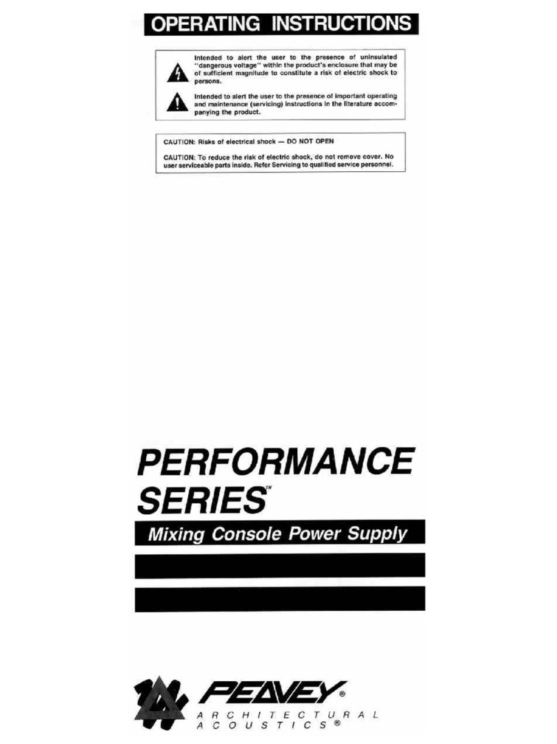 Peavey Performance Series User manual