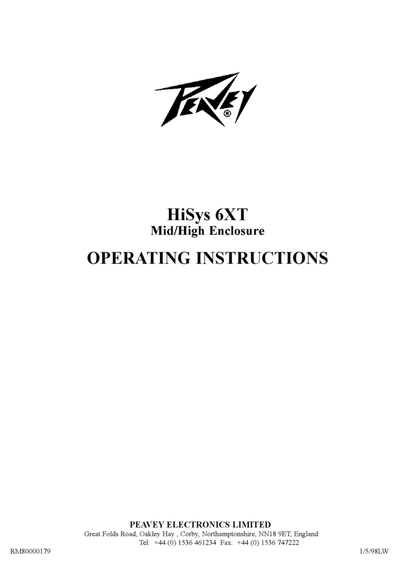 Peavey HiSys 6XT operating instructions