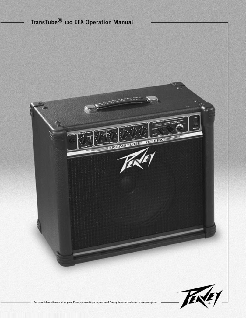 Peavey Transtube Series 110 EFX User manual Peavey Transtube Series 110 EFX User manual