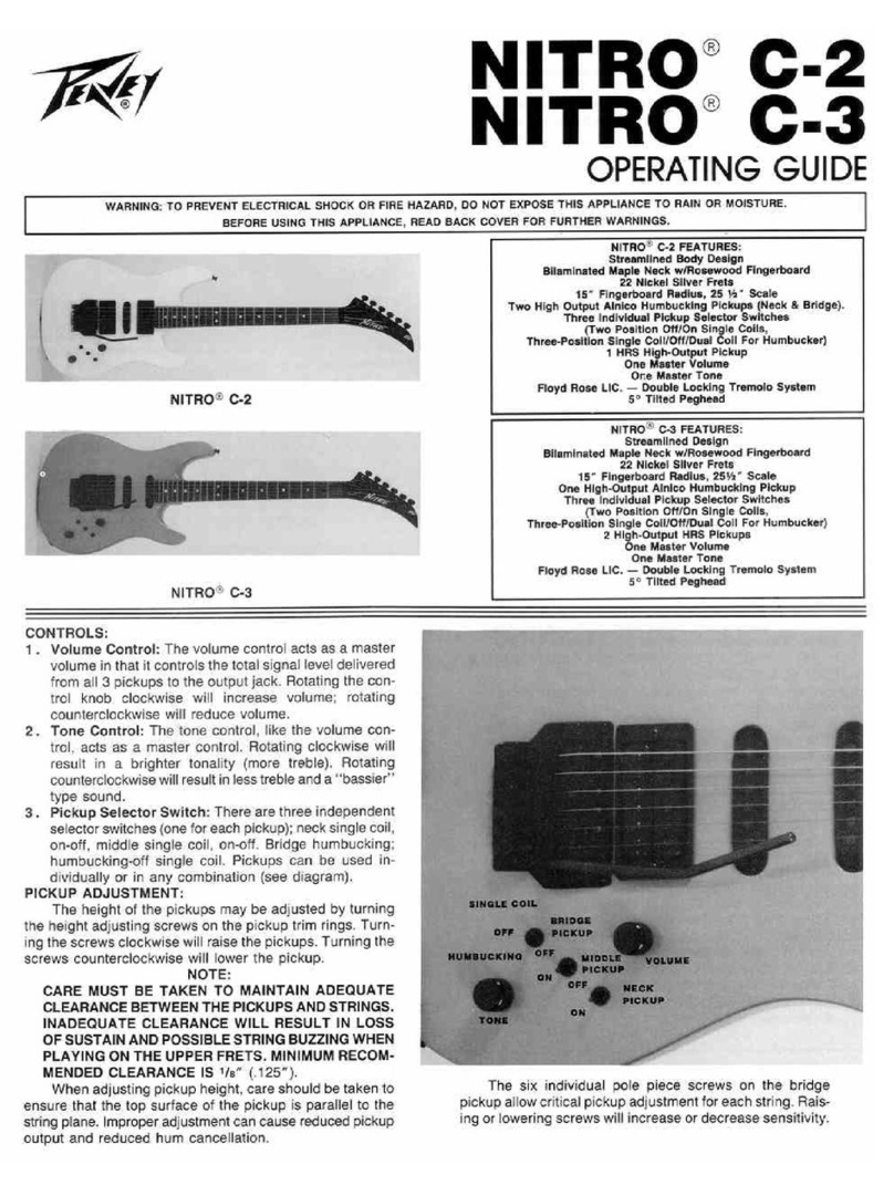 Peavey Nitro C-3 User manual Peavey Nitro C-3 User manual