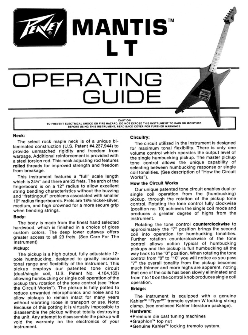 Peavey Mantis LT User manual