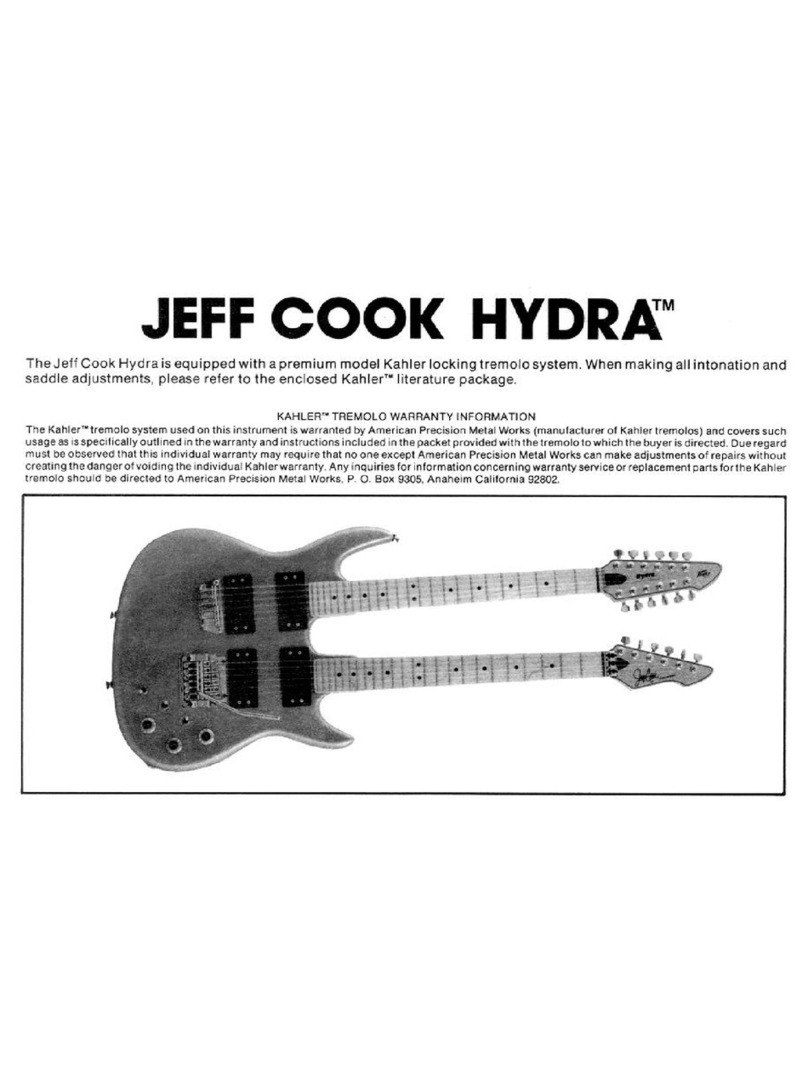 Peavey Jeff Cook Hydra User manual Peavey Jeff Cook Hydra User manual