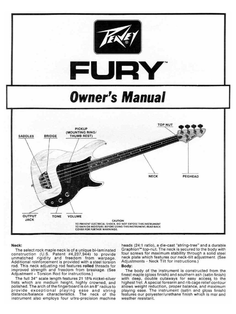 Peavey Fury User manual Peavey Fury User manual