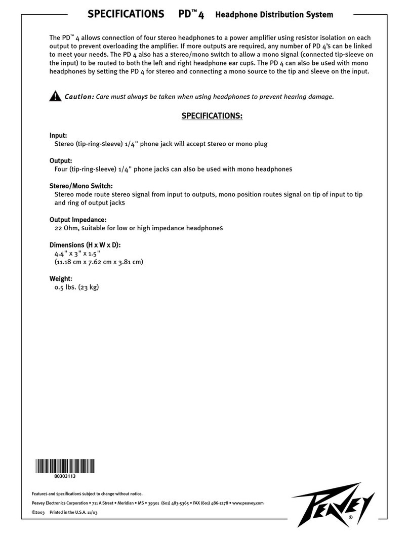 Peavey B-Quad 4 Specifications