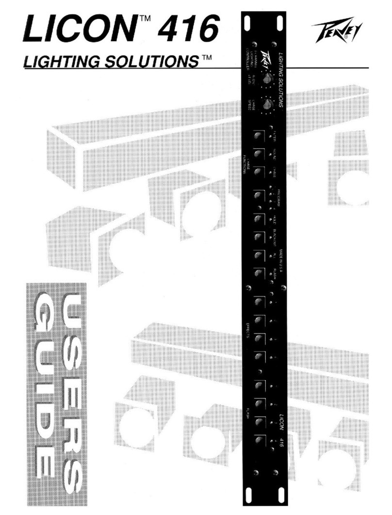 Peavey Lighting Solutions LICON 416 User manual Peavey Lighting Solutions LICON 416 User manual