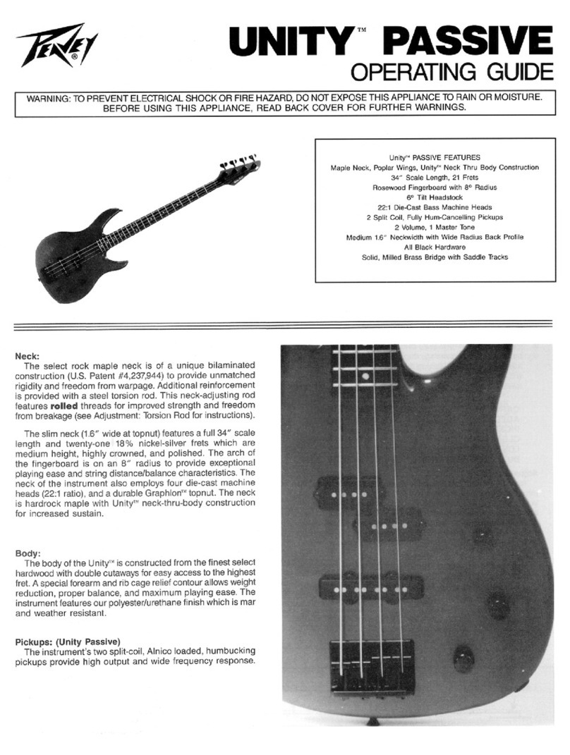 Peavey Unity Passive User manual Peavey Unity Passive User manual