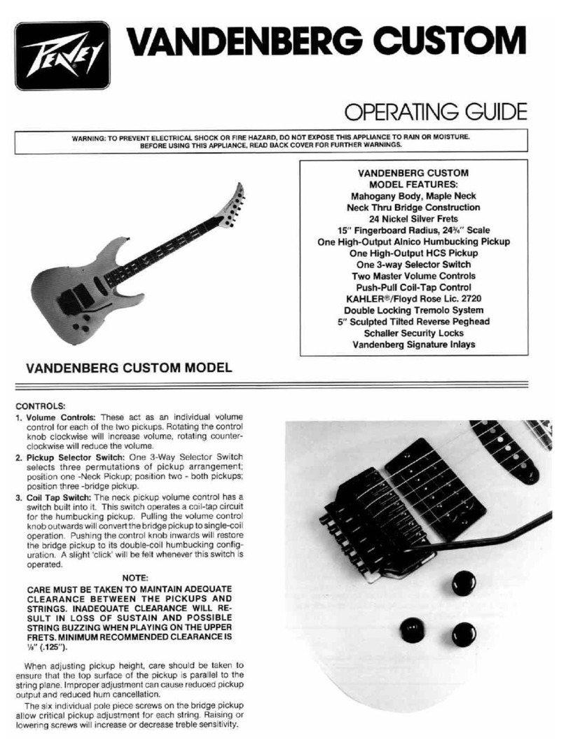 Peavey Vandenberg Custom User manual Peavey Vandenberg Custom User manual