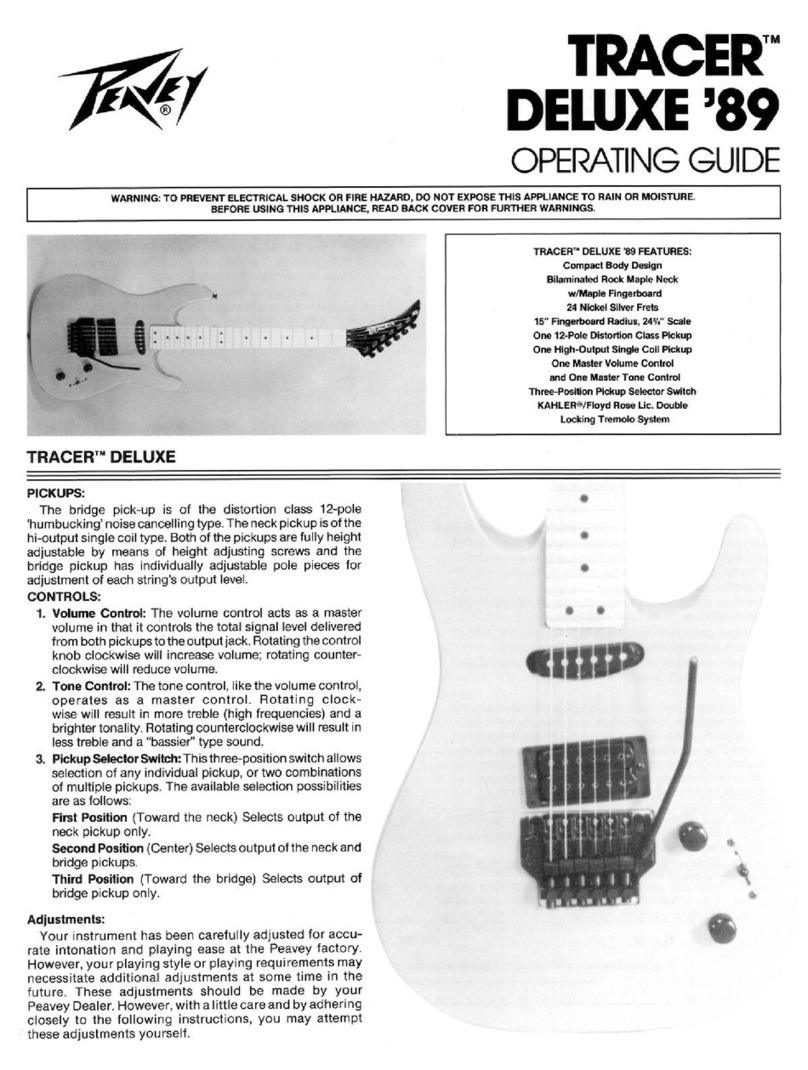 Peavey Tracer Deluxe '89 operating guide