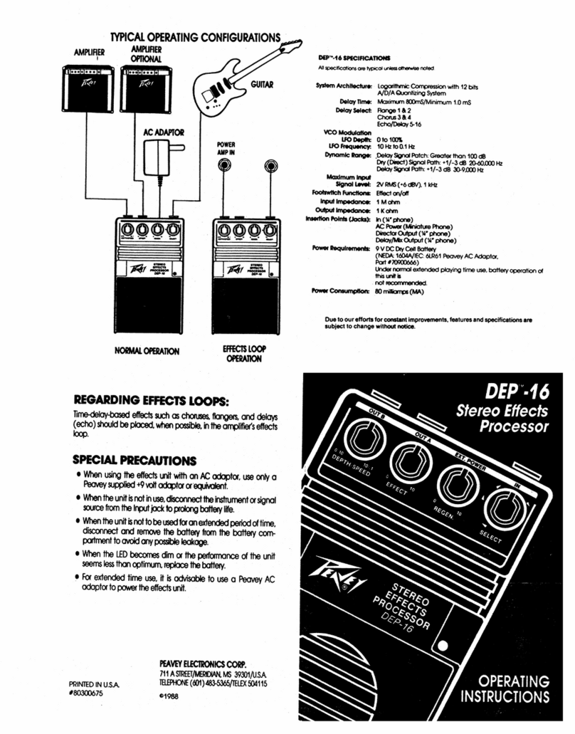 Peavey DEP-16 User manual