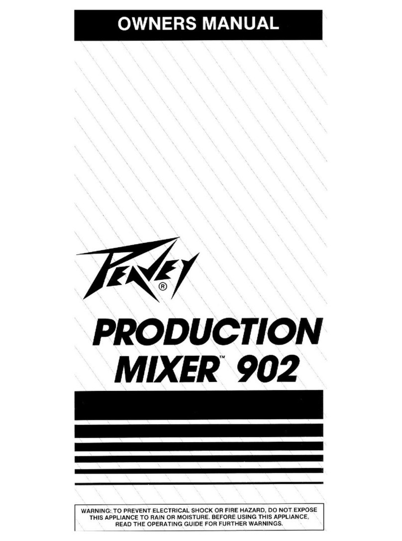 Peavey Production Mixer 902 User manual
