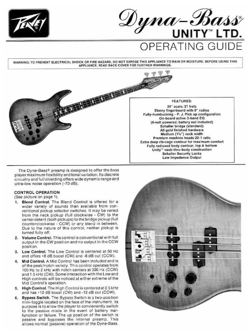 Peavey Dyna-Bass Unity LTD. User manual Peavey Dyna-Bass Unity LTD. User manual