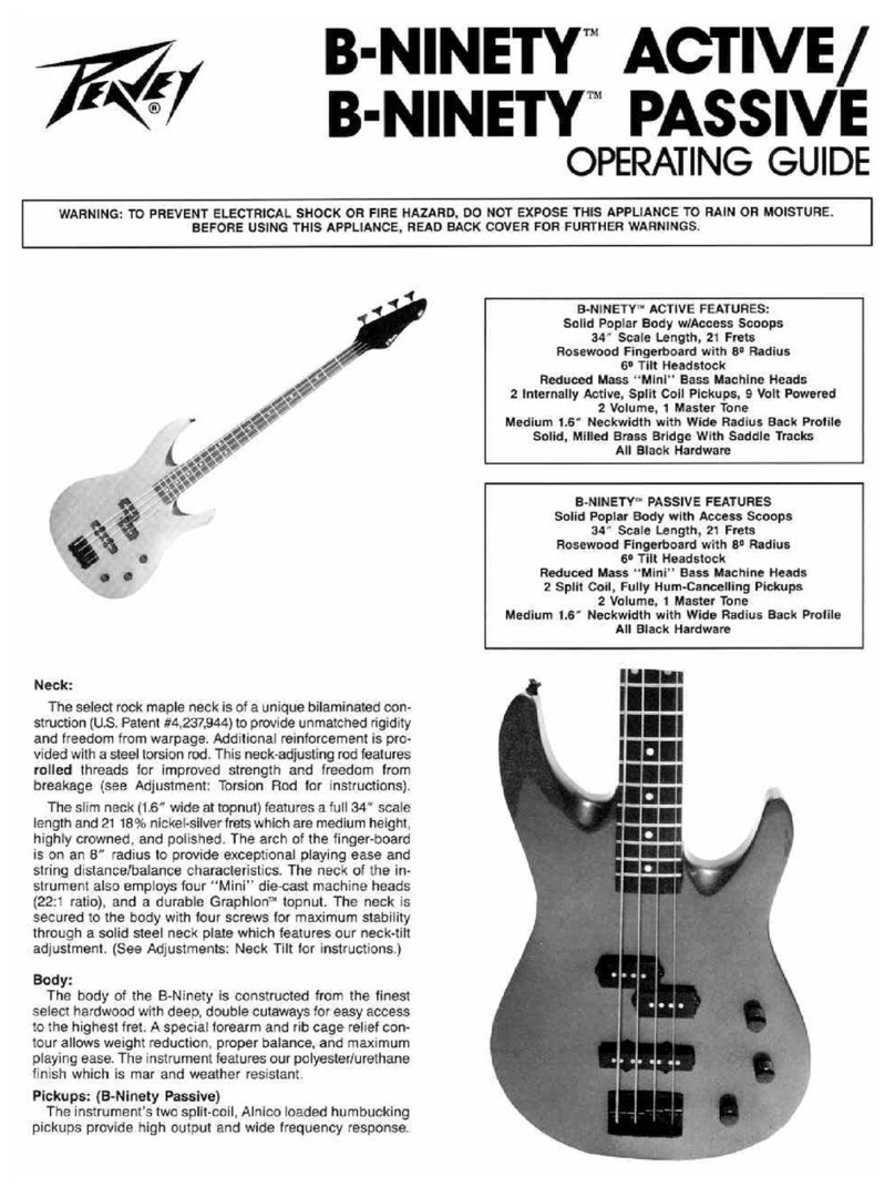 Peavey B-Ninety Active User manual Peavey B-Ninety Active User manual