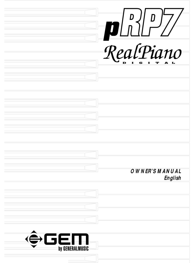 Generalmusic RealPiano pRP 7 owner's manual