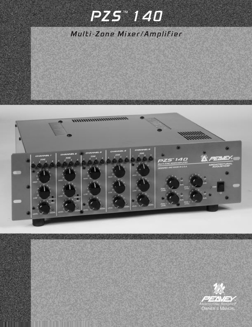 Peavey PZS 140 owner's manual