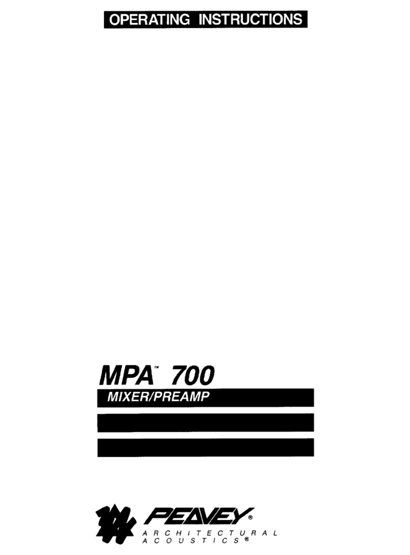 Peavey MPA 700 User manual