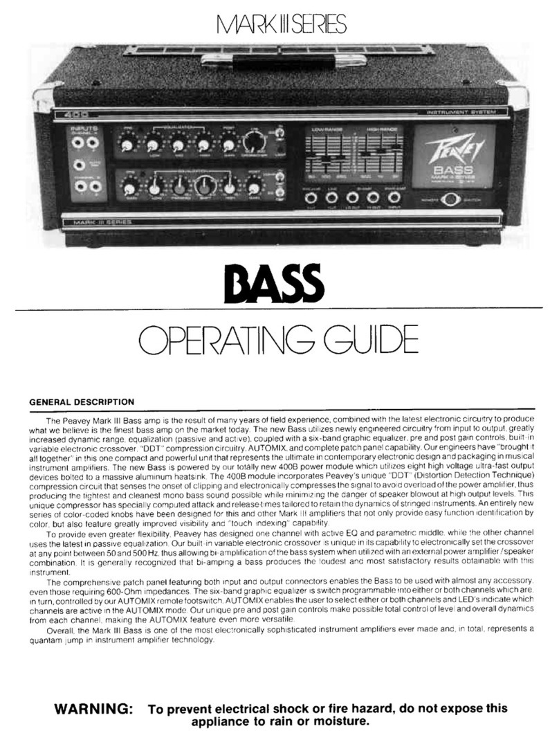 Peavey Mark III Series User manual