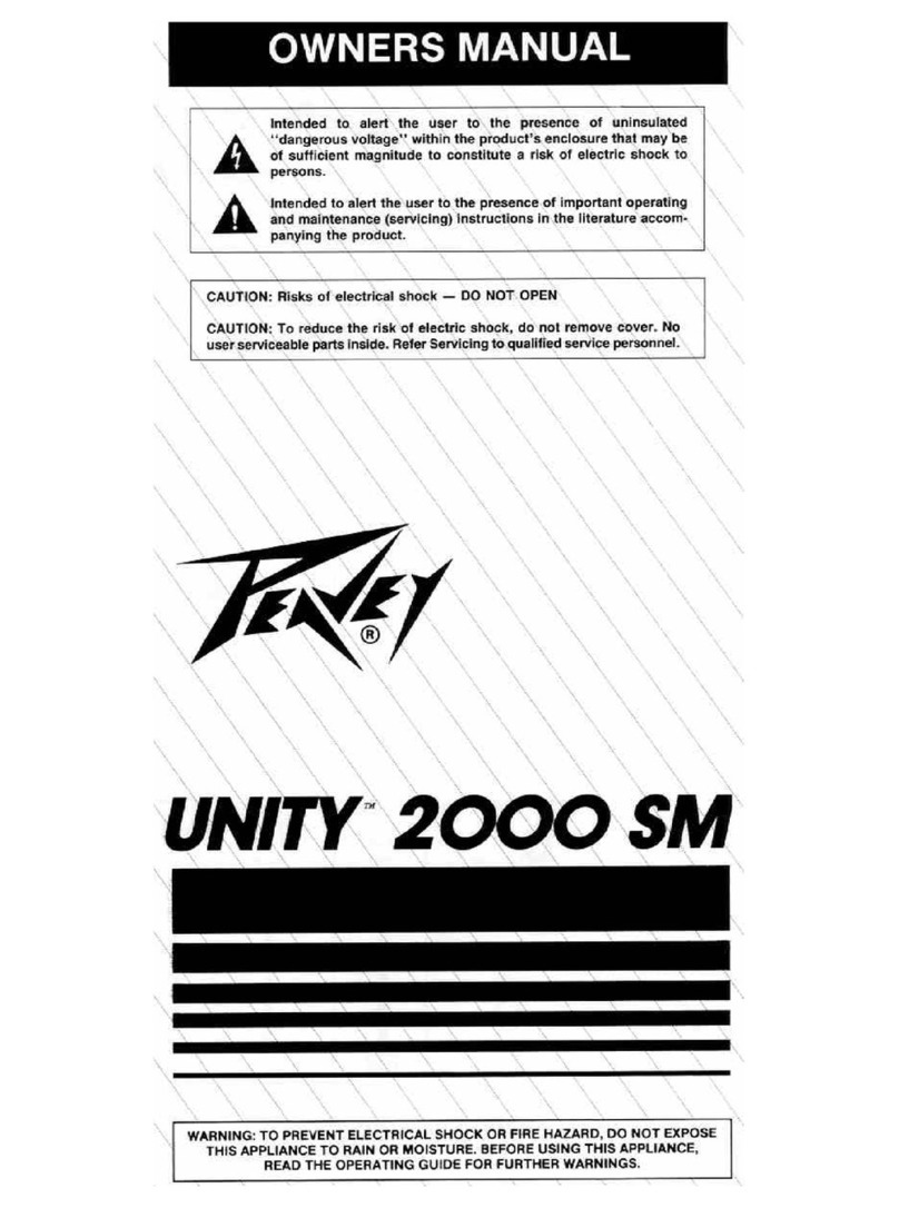Peavey Unity 2000 SM owner's manual