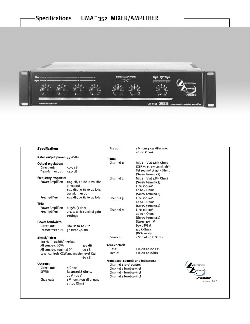 Peavey UMA 352 User manual